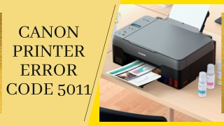 Canon Printer Error Code 5011