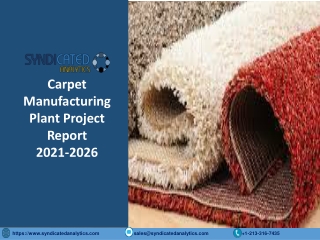 Carpet Manufacturing Plant Project Report PDF