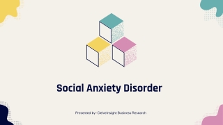 Social anxiety disorder Market