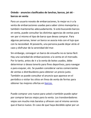 Oviedo - anuncios clasificados de lanchas, barcos, jet ski - barcos en venta-converted