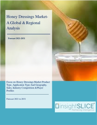Honey Dressings Market Share, Trends, Analysis and Forecasts, 2021 - 2031