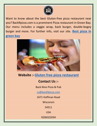 green bay Pizza restaurant sd