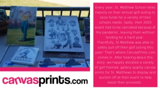 CanvasPrints.com Helps Out St. Matthew School