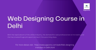 web designing course in delhi