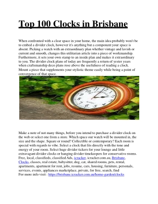 Top 100 Clocks in brisbane-converted-converted