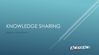 Knowledge sharing Face2Face PDF