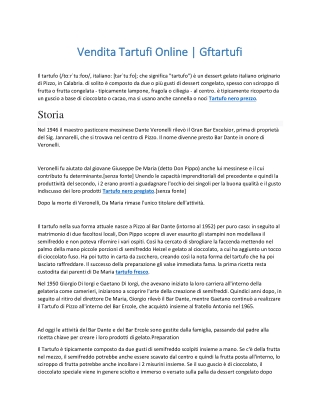 Vendita Tartufi Online | Gftartufi