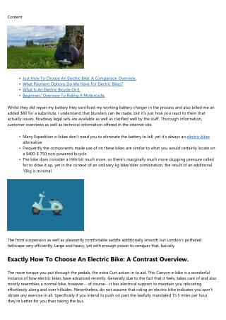Electric Bike Faqs.