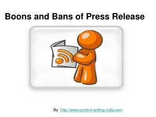 Boons and Bans of Press Release