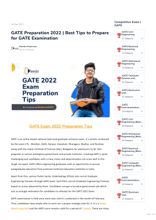 GATE Preparation 2022 - Ekeeda