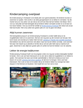 Kindercamping Overijssel