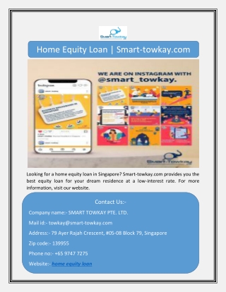 Home Equity Loan | Smart-towkay.com