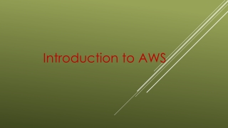 Introduction to AWS