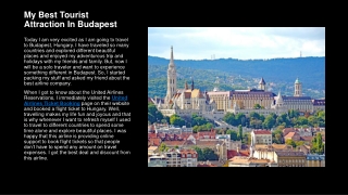 My Best Tourist Attraction In Budapest