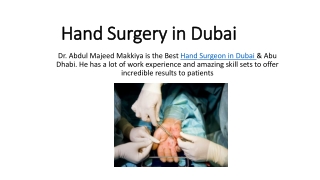 Hand Surgery in Dubai