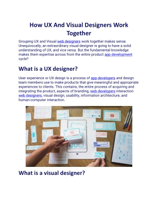 How UX And Visual Designers Work Together