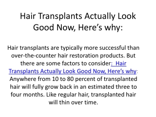 Hair Transplants Actually Look Good Now, Here’s