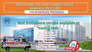 Book Air Ambulance Service with the responsibility of Bed-2-Bed Service |ASHA