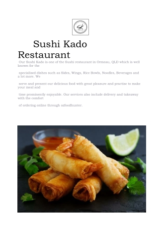 5% Off - Sushi Kado Restaurant Ormeau Delivery, QLD
