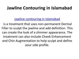 Jawline Contouring in Islamabad