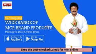 Shop the best-checked Lungis for men online