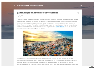 Quatre avantages des professionnels Service Débarras