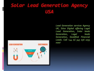 Solar Lead Generation Agency USA