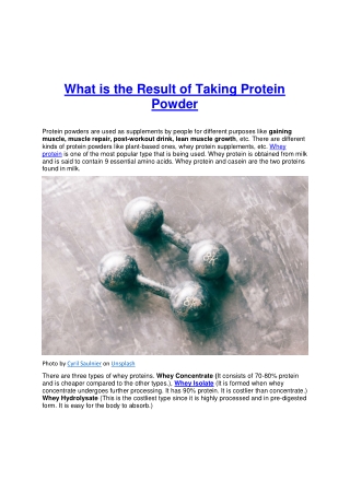 What is the Result of Taking Protein Powder