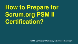Scrum.org Professional Scrum Master (PSM II) Certification | Question & Answer