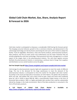 Global Cold Chain Market