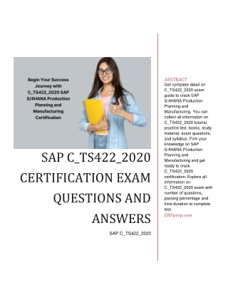 SAP C_TS422_2020 Certification Exam Questions and Answers PDF