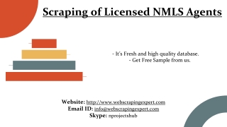 Scraping of Licensed NMLS Agents