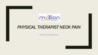 Physical Therapist Neck Pain