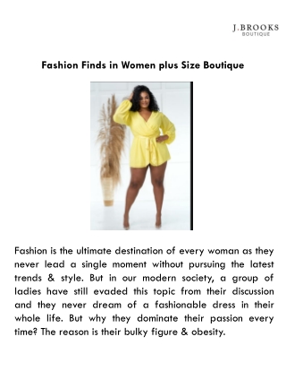 Women Plus Size Boutique