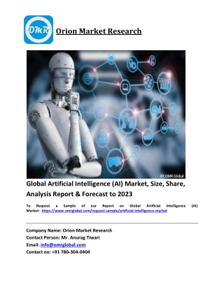 Global Artificial Intelligence (AI) Market Trends, Size, Competitive Analysis an