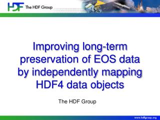 Improving long-term preservation of EOS data by independently mapping HDF4 data objects