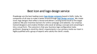 Best Icon and logo design service