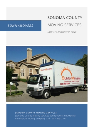 Sonoma County Moving services