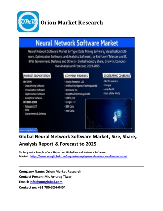 Global Neural Network Software Market Trends, Size, Competitive Analysis and For