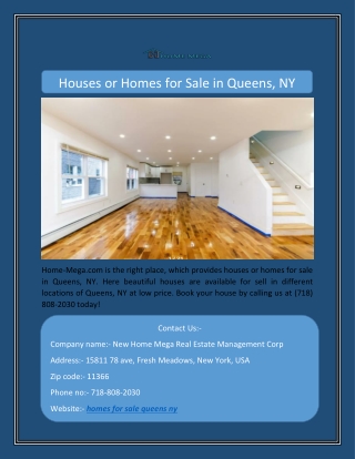 Houses or Homes for Sale in Queens, NY