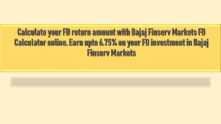 FD calculator online