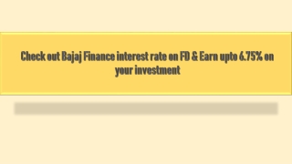 Bajaj finance fd rates 2021
