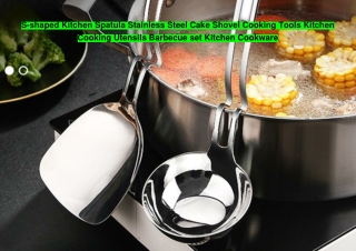S-shaped Kitchen Spatula Stainless Steel Cake Shovel Cooking Tools Kitchen Cooking Utensils Barbecue set Kitchen Cookwar
