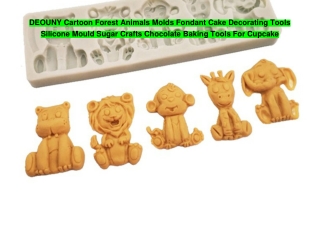 DEOUNY Cartoon Forest Animals Molds Fondant Cake Decorating Tools Silicone Mould Sugar Crafts Chocolate Baking Tools For