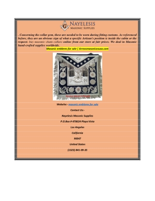 Masonic emblems for sale Arreosmasonicosusa.com
