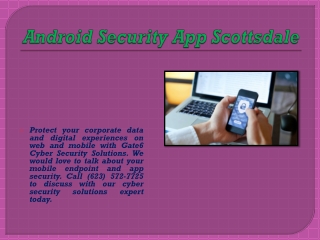 Android Security App Scottsdale