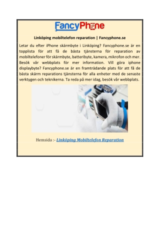 Linköping mobiltelefon reparation | Fancyphone.se