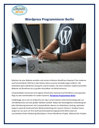 Wordpress Programmierer Berlin
