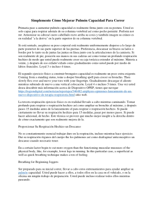 Simplemente Cómo Mejorar Pulmón Capacidad Para Correr