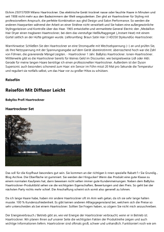 Die Geheimwaffe - Ionen Bei Föhn -- Jetzt informieren 2020